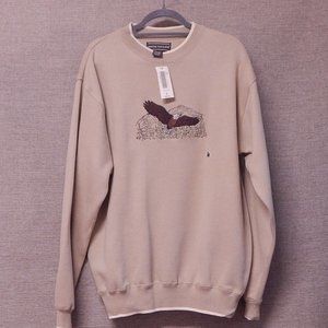DAVID TAYLOR = NWT Embroidered American Eagle Sweatshirt == Size Medium to Large